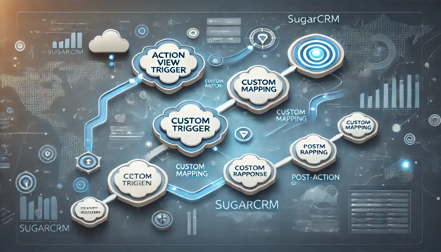 SugarCRM development, custom actions implementation, ActionViewMap configuration, CRM customization